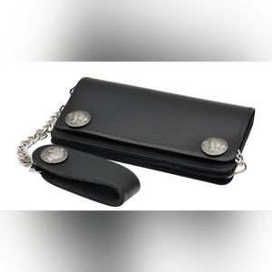 Leather Buffalo Nickel Black Wallet NWT